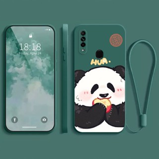 เคส  oppo A31 เคส กรณีโทรศัพท์นิ่มรูปแบบหมีแพนด้าโชคดี