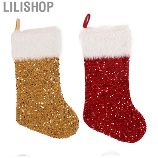 Lilishop Christmas Sock Decoration   Cuff Christmas Stocking  for Home for Stairs