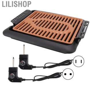 Lilishop Electric Griddle 5 Modes Smokeless Nonstick Surface Tray Copper Pancake Griddle