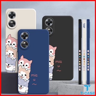 เคส OPPO A98 5G A17 A17K A78 5G Reno 8T 5G Cute Dog Silicone Case 2A-GG