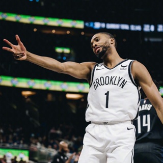 ขายดี เสื้อกีฬาบาสเก็ตบอล แขนกุด ลายทีม Mikal Bridges 22-23 Season Brooklyn Nets เบอร์ 1 สําหรับผู้ชาย