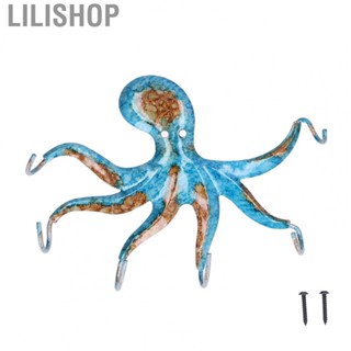 Lilishop Octopus Wall Hook Cast Iron Octopus Wall Hook Iron Material for Bathroom for Balcony for Bedroom for Kitchen