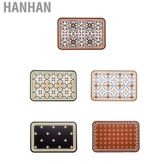 Hanhan Heat Insulation Table Mat PVC Double Sided Texture Placemat for Hotel Restaurant Kitchen