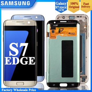 อะไหล่หน้าจอสัมผัสดิจิทัล LCD 5.5 นิ้ว ของแท้ 100% แบบเปลี่ยน สําหรับ SAMSUNG Galaxy S7 edge G935F SM-G935FD