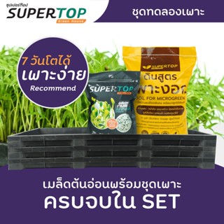 ชุดทดลองเพาะต้นอ่อน (แบบใช้ดิน) SUPERTOP Planting Kit Microgreen