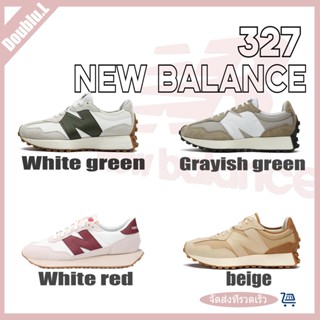 ของแท้100% New Balance 327 beige / White red / White green / Grayish greensneakers