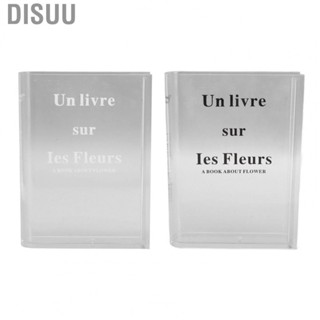 Disuu Clear Book Vase   Top Opening Acrylic Book Flower Vase Safe  for Floral Arrangement