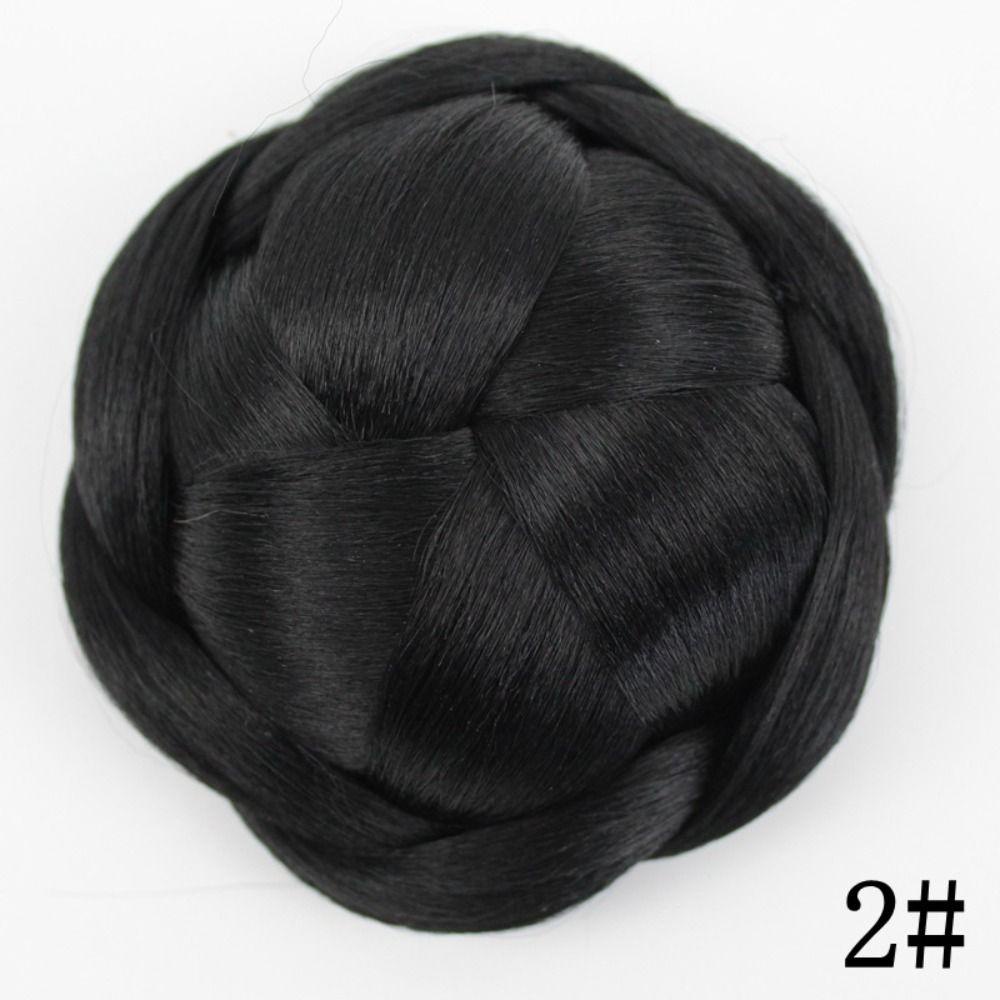 ผมปลอม bun สีดำ แบบเรโทร.Simple สำหรับ Hanfu และ chignon รูปที่ 6