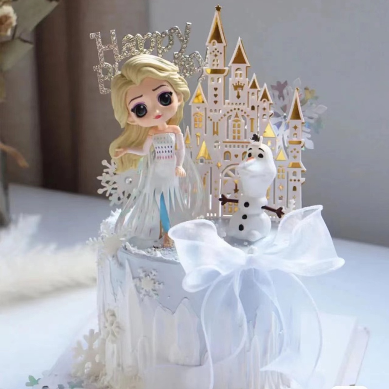 ของเล่นเจ้าหญิงดิสนีย์ Cinderella Alice นางเงือก ของเล่นตกแต่งเค้กสโนว์ไวท์