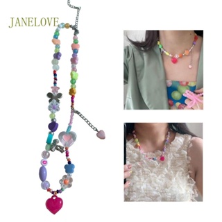 Jlove สร้อยคอ ประดับลูกปัด หลากสี เหมาะกับฤดูร้อน แฟชั่นสําหรับผู้หญิง