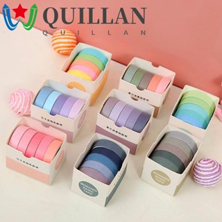 QUILLAN Scrapbooking Decoration Masking Tape Office Supply Decorative Tape Tape Set Handbook Tape 5Rolls/box Students Stationery Solid Color School Supplies Scrapbooking Adhesive Tape