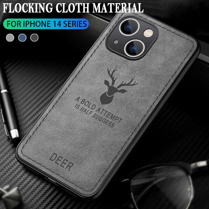 เคสโทรศัพท์มือถือหนังนิ่ม ลายกวาง หรูหรา สําหรับ iPhone 16 13 Pro Max 14 17 Pro Max 15 PRO