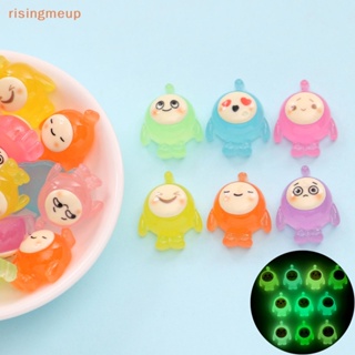 [risingmeup] จี้พวงกุญแจเรซิ่น รูปโทรศัพท์มือถือ 3D เรืองแสง DIY 2 ชิ้น