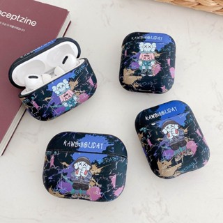 เคสหูฟัง TPU นิ่ม เรืองแสงในที่มืด ลาย Kaws สีเขียว สีดํา สําหรับ AirPods 1 2 3 Pro2