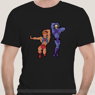 เสื้อยืด ผ้าฝ้าย ขนาดใหญ่ พิมพ์ลาย He Man Skeletor Dance Gay Lgbt Lgbtq สีม่วง แฟชั่นฤดูร้อน สําหรับผู้ชาย