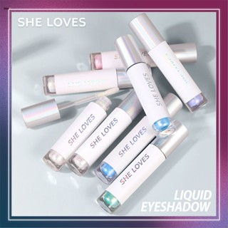 Sheloves Polarized Liquid Eye Shadow Waterproof Makeup Holding Burst Flash Pearlescent Sequins High Light Lying Silkworm Eye Cheek Brightening Liquid Eye Shadow nuuo