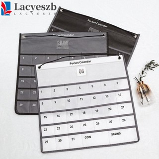 Lacyeszb กระเป๋าปฏิทิน 1 ชิ้น ตัวเลข ติดผนัง ตกแต่ง ที่วางแผนภูมิ