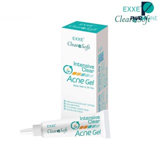 Exxe Clearasoft Intensive Clear Acne Gel 15 g เอ๊กซ์เซ่ เคลียราซอฟท์ แอคเน่ เจล   [PLine]