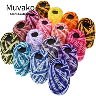 Muvako ด้ายถักโครเชต์ ขนาด 10 สีพื้น สําหรับปักครอสติช