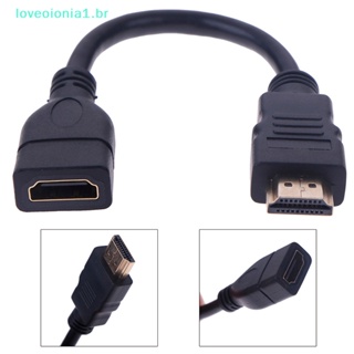 Loveoionia1 สายเคเบิลต่อขยาย HDMI ตัวผู้ เป็นตัวเมีย ขนาด 15 ซม. 30 ซม. 1 ชิ้น