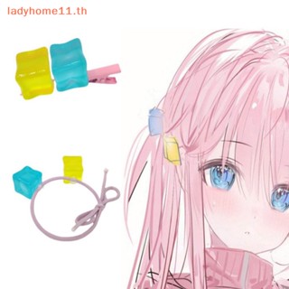 Onelady ยางรัดผม ยืดหยุ่น ลายการ์ตูนอนิเมะ BOCCHI THE ROCK สีเหลือง สีฟ้า สําหรับผู้หญิง