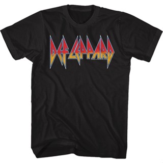 เสื้อยืด พิมพ์ลายโลโก้ Def Leppard