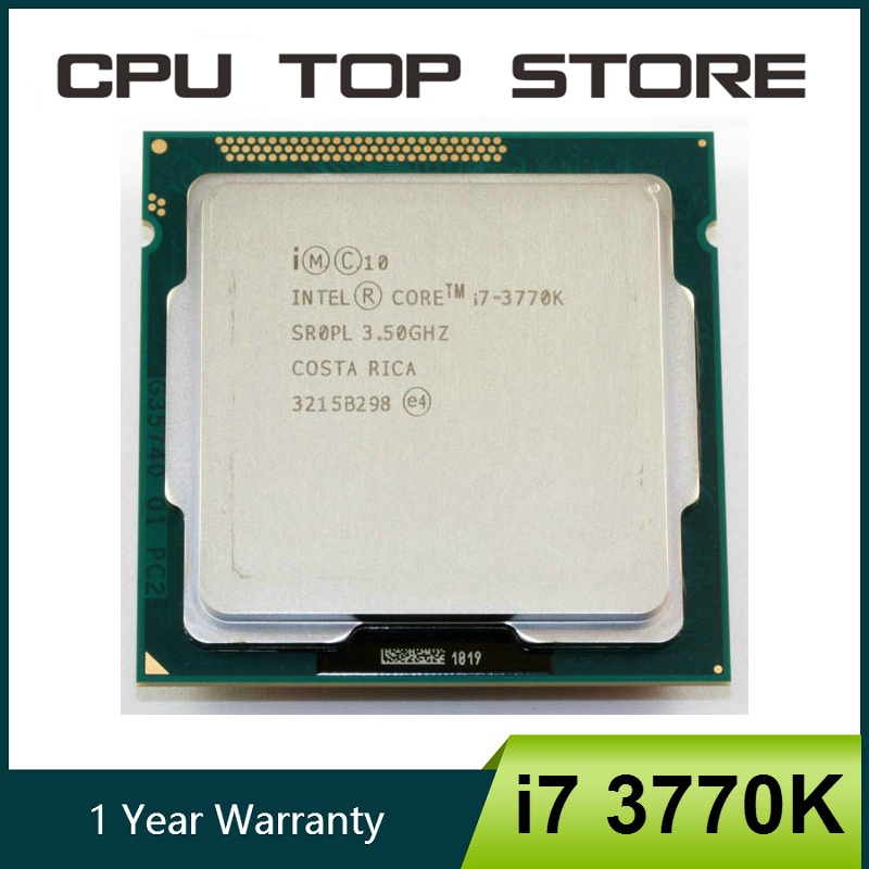 แคช CPU Intel i7 3770K Quad Core LGA 1155 3.5GHz 8MB พร้อมกราฟฟิค HD 4000 TDP 77W