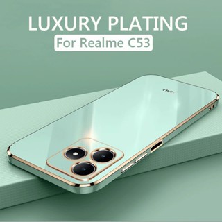 Luxury Plating Phone Case Shockproof Shell Back Cover For Oppo Realme C53 4G 6.74" 53c C 53 55 C55 4G 6.72" RMX3710