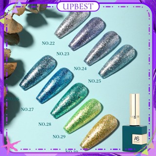 ♕ As Explosive Flash Platinum Nail Polish Gel Pink Green Bottle Series Sparkling Glitter Phototherapy Glue Nail Art For Nail Shop 15ml 30 Colors UPBEST