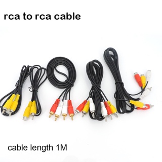 สายเคเบิลเสียง 2 3 RCA ตัวผู้ ไป 2 3 RCA ตัวเมีย แจ็คปลั๊กสเตอริโอ ไป 2RCA 3RCA ซ็อกเก็ต AV อะแดปเตอร์เชื่อมต่อสายเครื่องเล่นมีเดีย 1 เมตร