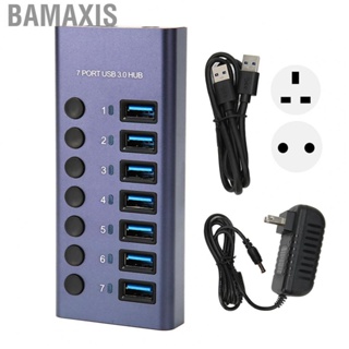 Bamaxis USB 3.0 Hub 7 Ports 5Gbps 5V 2.4A 36W  Indicator Docking Station