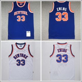 เสื้อกีฬาบาสเก็ตบอล ปักลาย New York Knicks No.33 Patrick สไตล์เรโทร สําหรับผู้ชาย