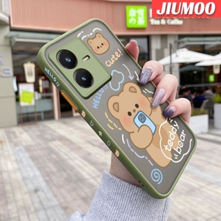 เคสโทรศัพท์มือถือแบบแข็ง ใส กันกระแทก ลายการ์ตูนหมีเท็ดดี้ สําหรับ VIVO Y22 Y22s