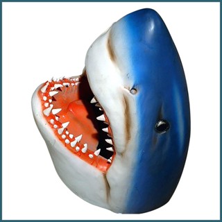รูปปั้นหัวฉลาม 3D สําหรับตกแต่งสวนกลางแจ้ง