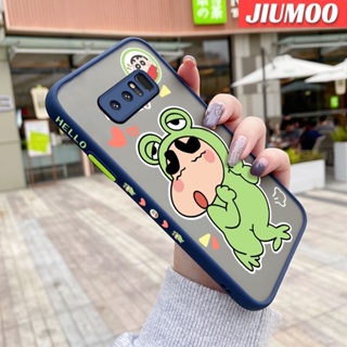 สําหรับ Samsung galaxy Note 8 Note 9 เคส การ์ตูน ซน ชินจัง รูปแบบ สี่เหลี่ยม ขอบ การออกแบบใหม่ กันกระแทก ฝ้า เคสโทรศัพท์ใส