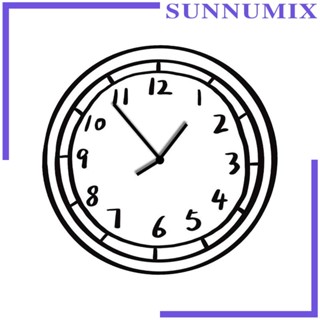 [Sunnimix] นาฬิกาแขวนผนัง อะคริลิค ลายการ์ตูน ไม่เหนียวเหนอะหนะ สําหรับตกแต่งห้องนอน ห้องรับประทานอาหาร สํานักงาน ห้องเรียน