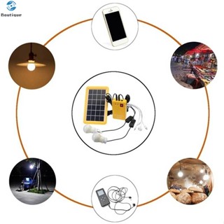 เครื่องกําเนิดไฟฟ้า แผงพลังงานแสงอาทิตย์ อินเตอร์เฟซ USB 3W โคมไฟใช้แบตเตอรี่