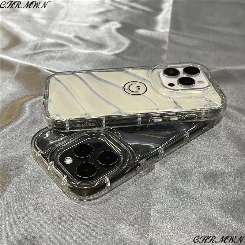 เคสโทรศัพท์มือถือแบบนิ่ม ใส ลายหน้ายิ้ม เรียบง่าย สําหรับ Iphone 14promax 1312 11 7 8plus xr sins Z7