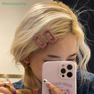 [Beautyupyang] กิ๊บติดผม ทรงเรขาคณิต สีแคนดี้ น่ารัก สไตล์เกาหลี สําหรับผู้หญิง 2 ชิ้น/ชุด