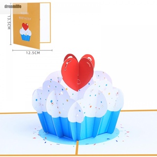 【DREAMLIFE】Make Your Dear Ones Really Happy with Exquisite 3D Pop Up Cupcake Birthday Cards