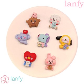 LANFY แผ่นสติกเกอร์เรซิ่น ลายการ์ตูน B-T-S KPOP Star Diy สําหรับตกแต่งโทรศัพท์มือถือ