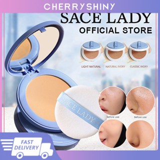 Sace LADY แป้งอัดแข็ง กันน้ํา ผ้าไหม นุ่ม หมอก แป้ง ติดทนนาน เคลือบด้าน แป้งแต่งหน้า สีนู้ด ธรรมชาติ ควบคุมความมัน แป้งฝุ่น ไม่เหนียวเหนอะหนะ แป้งทาหน้า