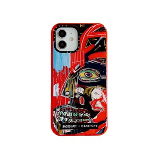 Casetify &amp; BASQUIAT เคสโทรศัพท์มือถือ กันกระแทก ลายกราฟฟิตี้ สําหรับ Iphone 13 12 pro max XR