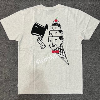 Bbc ICECREAM เสื้อยืดแขนสั้น พิมพ์ลายไอศกรีม โอเวอร์เลย์ สําหรับผู้ชาย และผู้หญิง