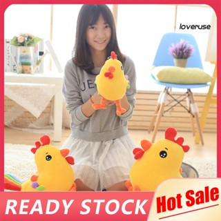 Loveruse 25 ซม. / 35 ซม. / 45 ซม. ที่มีสีสัน รูปลักษณ์น่ารัก ยืน ท่าทาง ตุ๊กตาไก่ ตุ๊กตา พร้อมเชือกเส้นเล็ก ตุ๊กตาไก่ ตุ๊กตาการ์ตูนสัตว์ ของเล่น ของขวัญวันเกิด