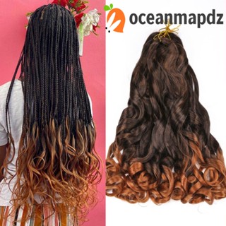 OCEANMAPDZ ยางมัดผมถักโครเชต์ แบบเกลียว ทนความร้อน ทรงหลวม ดูเป็นธรรมชาติ สําหรับผู้หญิง