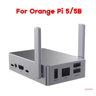 Zzz เคส ABS สีเทา สําหรับ Orange Pi 5 Pi 5B Raspberry Pi 5 Pi 5B