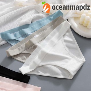 OCEANMAPDZ กางเกงชั้นใน ผ้าฝ้าย เอวต่ํา ระบายอากาศ แบบบางพิเศษ แฟชั่นฤดูร้อน สําหรับเด็กผู้หญิง