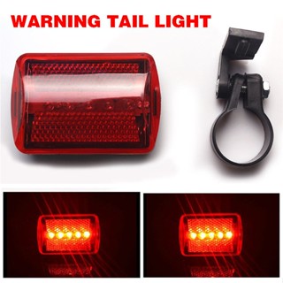 Bicycle Rear Lamp Red Bike Tail Light 5-LED Flash Warning AA Battery Powered