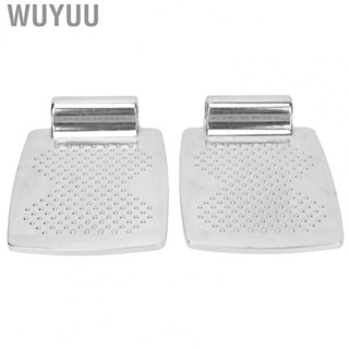 Wuyuu 2pcs Wheelchair Footplate Aluminum Alloy Footrest Pedal Replacement Accessory